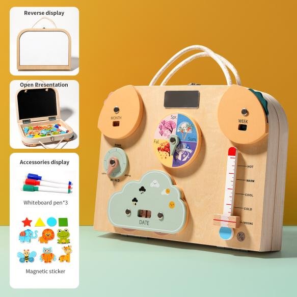 Montessori daily life teaching aids, such as light switch drawing board, busy board, hand-eye coordination wooden toys