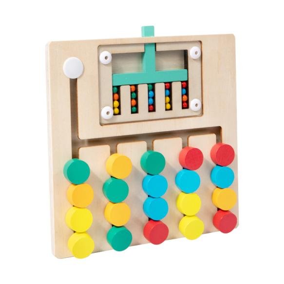 Wooden ball rolling four-color or fivecolor positioning game